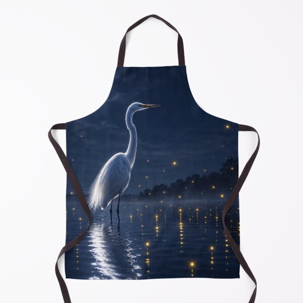 Item preview, Moonlit Egret and Firefly Reflections designed and sold by Kimberly Palmer.