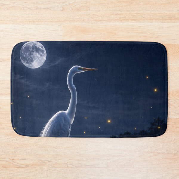 Item preview, Moonlit Egret and Firefly Reflections designed and sold by Kimberly Palmer.