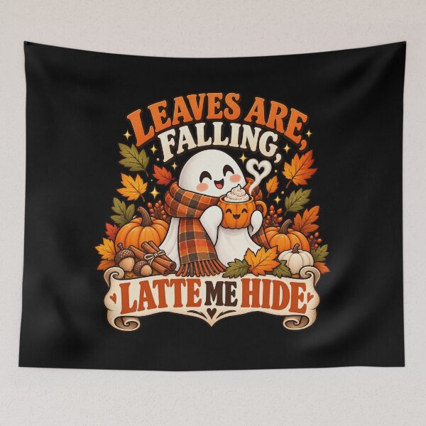 Item preview, Cute Ghost Fall Coffee – Leaves Are Falling, Latte Me Hide designed and sold by lbenoraib.