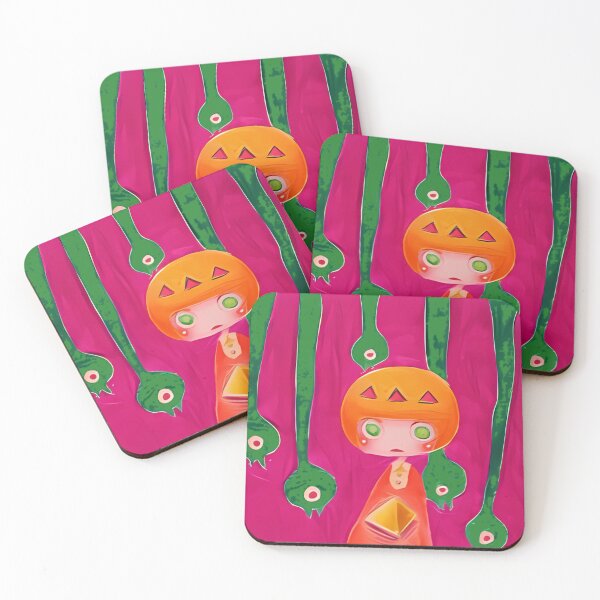Item preview, Orange Figure Surrounded By Green Snakes designed and sold by Ronanisove.
