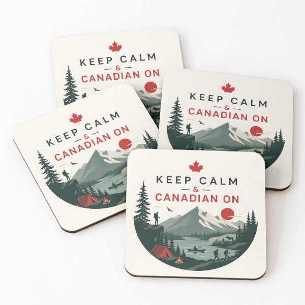 Item preview, Keep Calm and Canadian On Mountain Badge 3 designed and sold by Sybille-Yates.