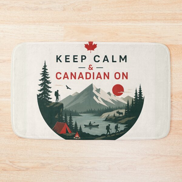 Item preview, Keep Calm and Canadian On Mountain Badge 3 designed and sold by Sybille-Yates.