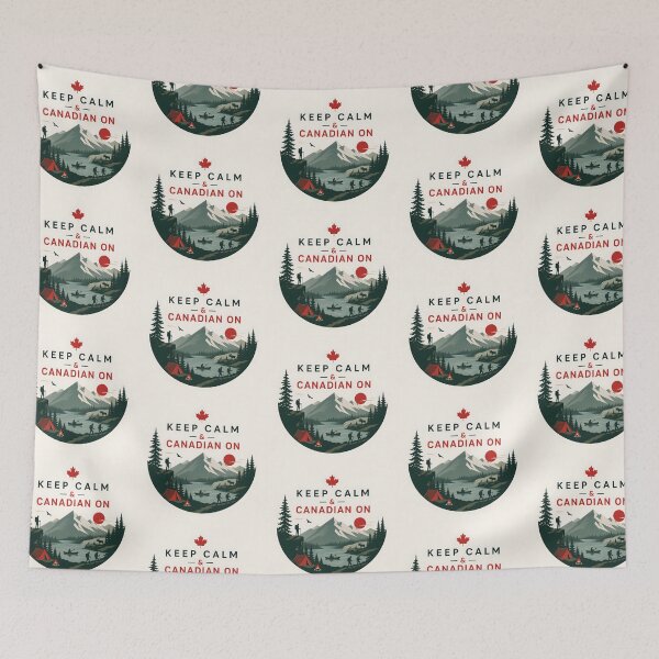 Item preview, Keep Calm and Canadian On Mountain Badge 3 designed and sold by Sybille-Yates.