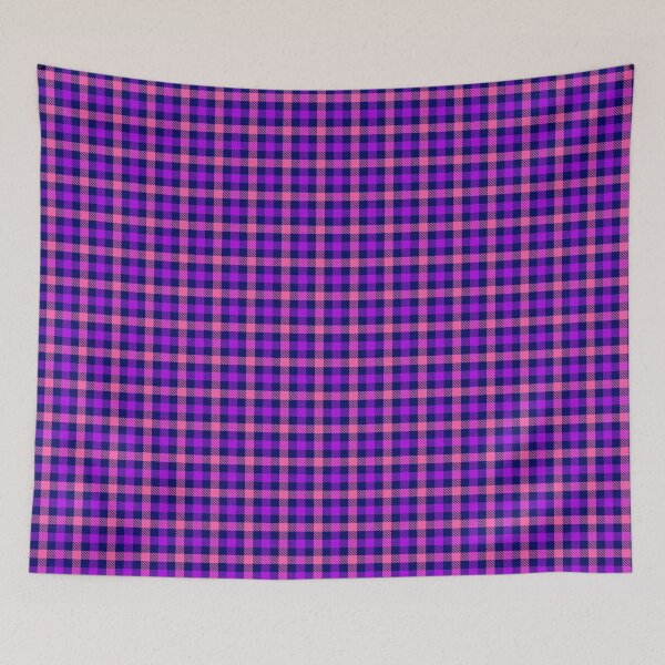 Item preview, Pink And Purple Gingham Check Navy Blue  designed and sold by PatternTitan.