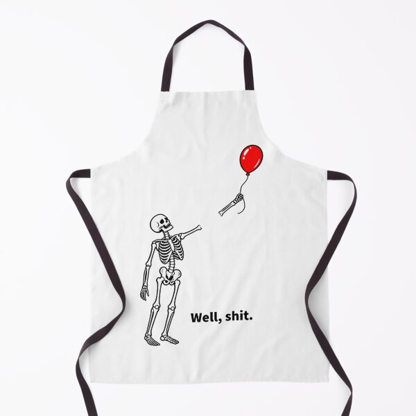 Item preview, Well Shit Funny Skeleton Losing Arm Balloon Dark Humor designed and sold by TripleMoonCrafts.