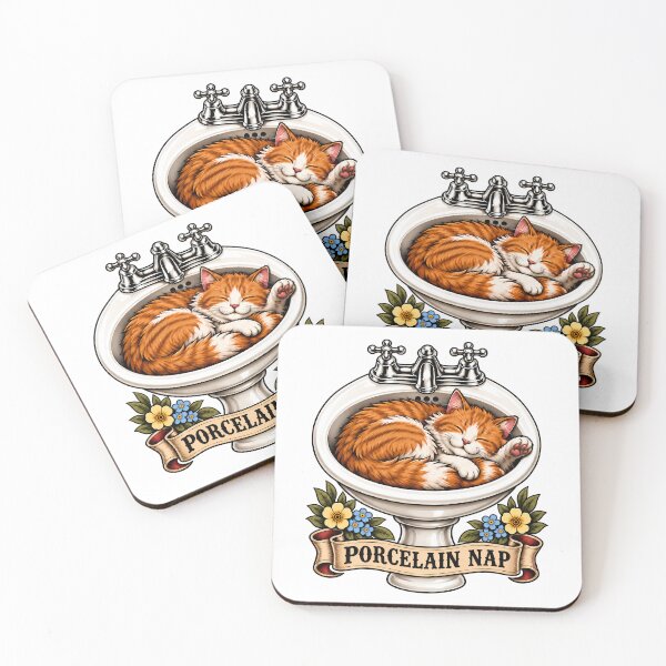 Item preview, Orange Cat Porcelain Nap designed and sold by Old's Cool Cat Studio.