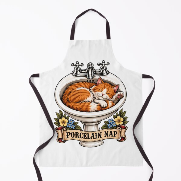 Item preview, Orange Cat Porcelain Nap designed and sold by Old's Cool Cat Studio.