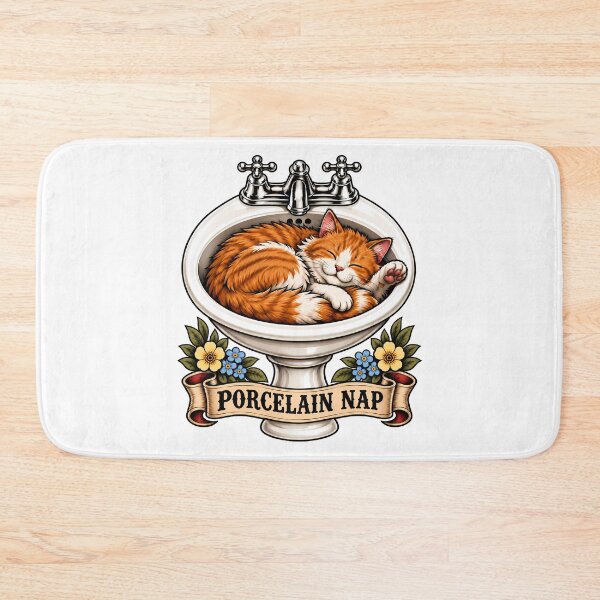 Item preview, Orange Cat Porcelain Nap designed and sold by Old's Cool Cat Studio.