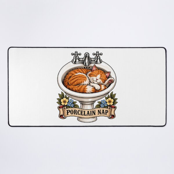 Item preview, Orange Cat Porcelain Nap designed and sold by Old's Cool Cat Studio.