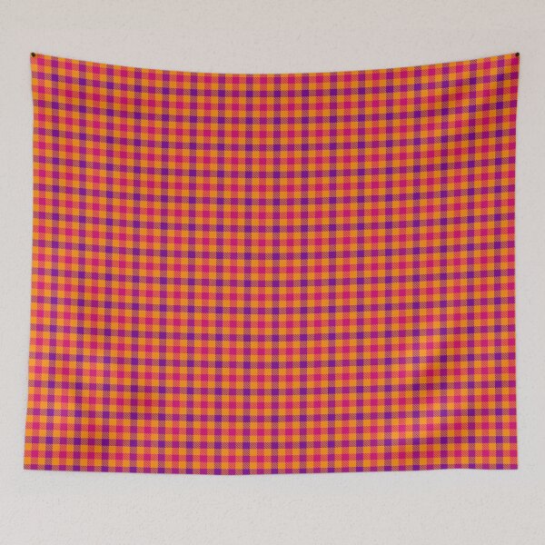 Item preview, Pink And Purple Gingham Check Orange  designed and sold by PatternTitan.