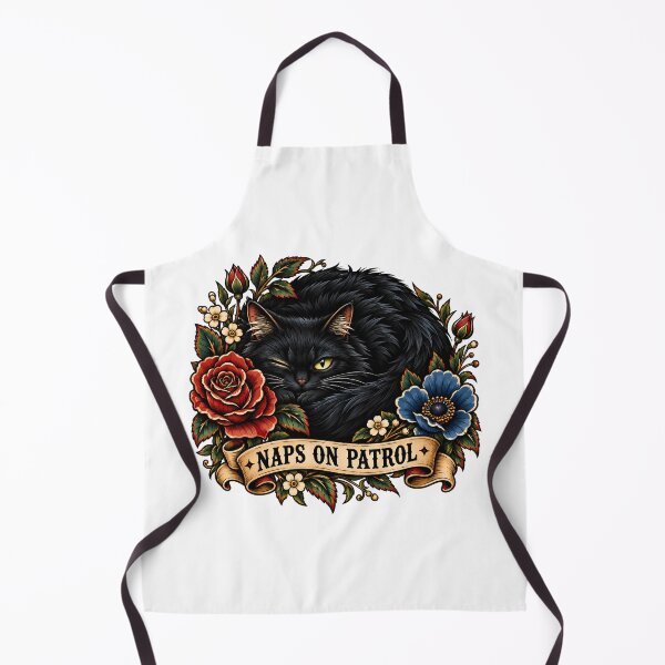 Item preview, Black Cat Naps On Patrol designed and sold by Old's Cool Cat Studio.
