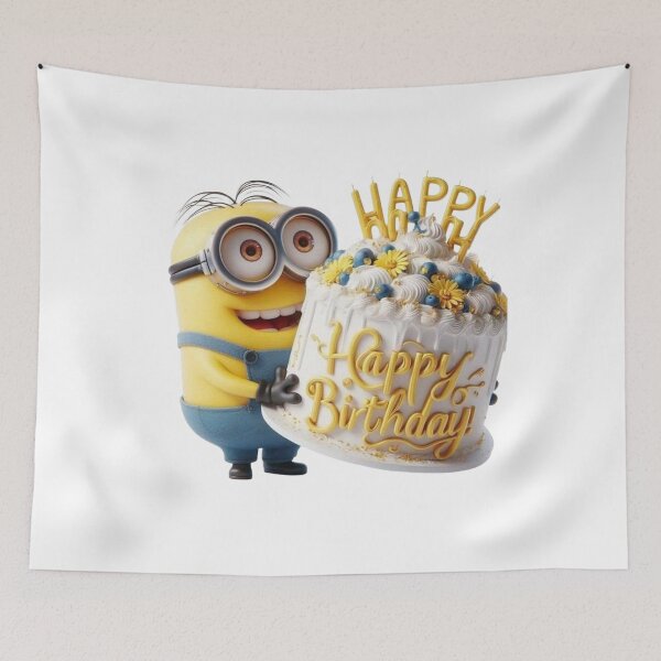Item preview, Happy Birthday Minion – Birthday Cake Celebration Design designed and sold by 4U---Store.