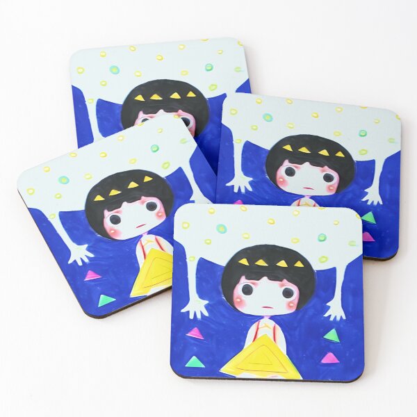 Item preview, Girl Floating With Yellow Triangles designed and sold by Ronanisove.