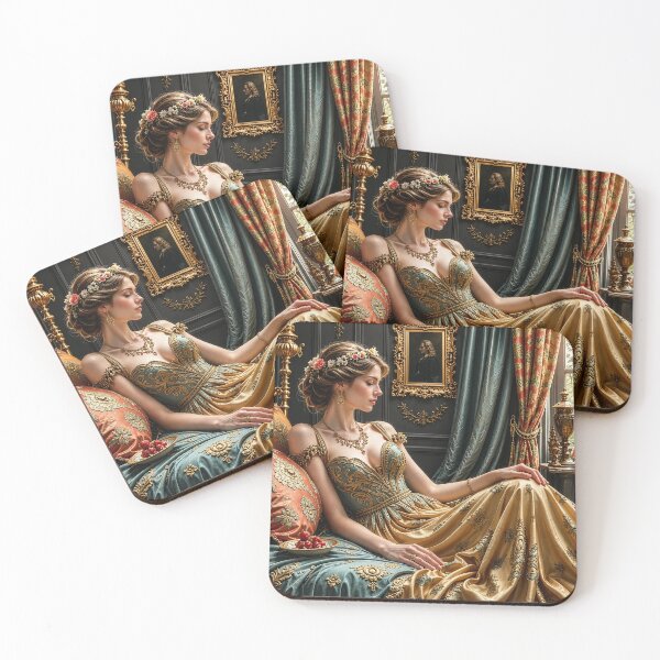 Item preview, Pretty Lady Relaxing in Elegant Bedroom designed and sold by Pim-Crystal.