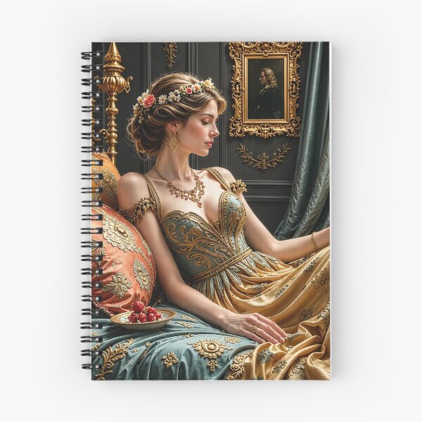 Item preview, Pretty Lady Relaxing in Elegant Bedroom designed and sold by Pim-Crystal.