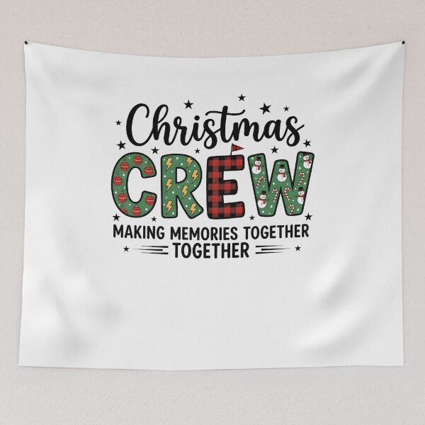 Item preview, Christmas Crew Retro Holiday Family Sweatshirt designed and sold by PinkPeonStores.