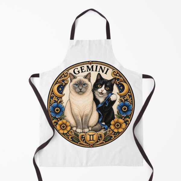 Item preview, Gemini Cats Celestial Zodiac Siamese Tuxedo designed and sold by Old's Cool Cat Studio.