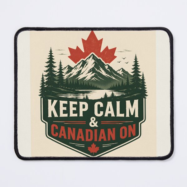 Item preview, Keep Calm and Canadian On Mountain Badge 1 designed and sold by Sybille-Yates.