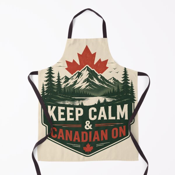 Item preview, Keep Calm and Canadian On Mountain Badge 1 designed and sold by Sybille-Yates.
