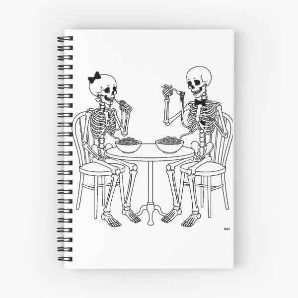 Item preview, Skeleton Couple Ramen Date  designed and sold by Qenlo.