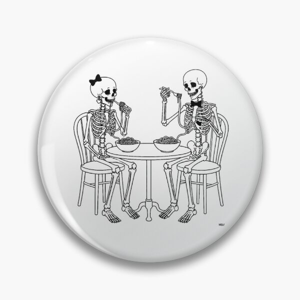 Item preview, Skeleton Couple Ramen Date  designed and sold by Qenlo.