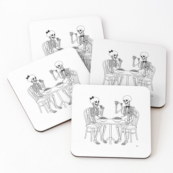 Item preview, Skeleton Couple Ramen Date  designed and sold by Qenlo.