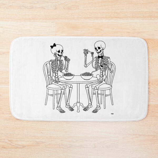 Item preview, Skeleton Couple Ramen Date  designed and sold by Qenlo.