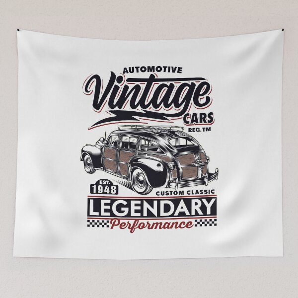 Item preview, Vintage Cars Woodie Wagon Legendary Performance EST 1948 designed and sold by heedooppod.