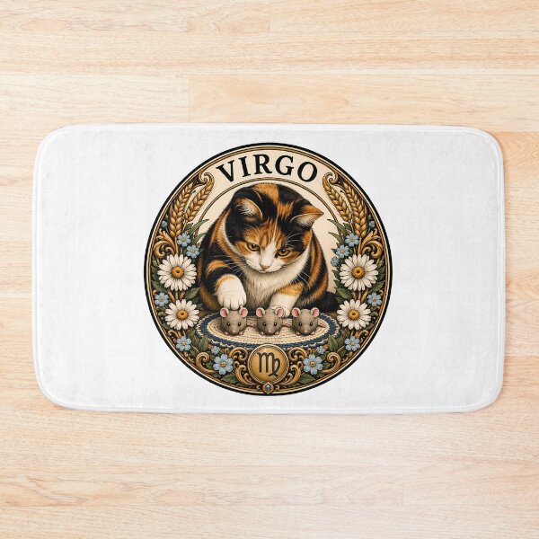 Item preview, Virgo Calico Cat Celestial Zodiac Wheat designed and sold by Old's Cool Cat Studio.