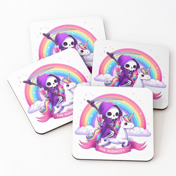 Item preview, The Audacity – Grim Reaper on Rainbow Unicorn designed and sold by Zebaiche.
