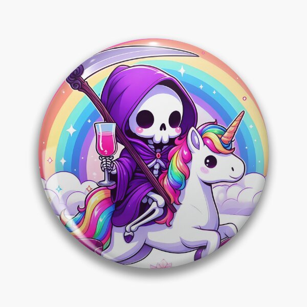 Item preview, The Audacity – Grim Reaper on Rainbow Unicorn designed and sold by Zebaiche.