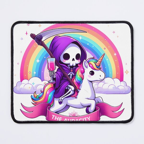 Item preview, The Audacity – Grim Reaper on Rainbow Unicorn designed and sold by Zebaiche.