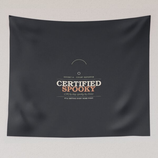 Item preview, Certified Spooky — Court Reporter Halloween Badge designed and sold by SlowMadeShelf.