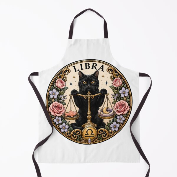 Item preview, Libra Black Cat Celestial Zodiac Scales designed and sold by Old's Cool Cat Studio.