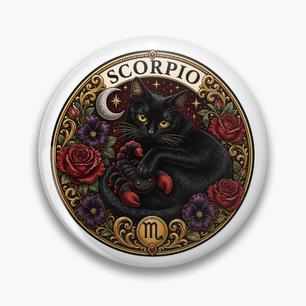 Item preview, Scorpio Black Cat Celestial Zodiac Toy designed and sold by Old's Cool Cat Studio.