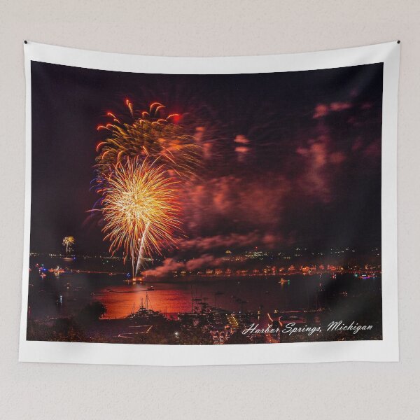Item preview, Harbor Springs, Michigan - 4th of July Fireworks from The Bluff designed and sold by kristield.