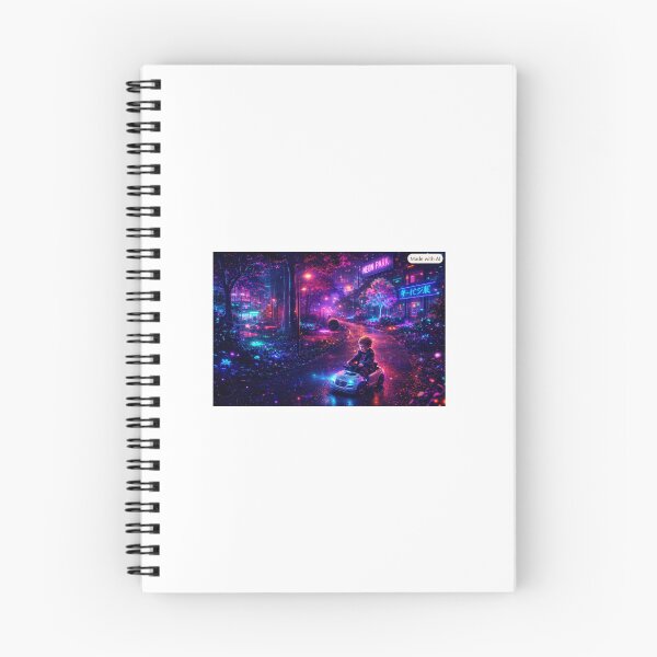 Item preview, Cyberpunk Kid Rider – Neon Park Explorer designed and sold by synthesisnft.
