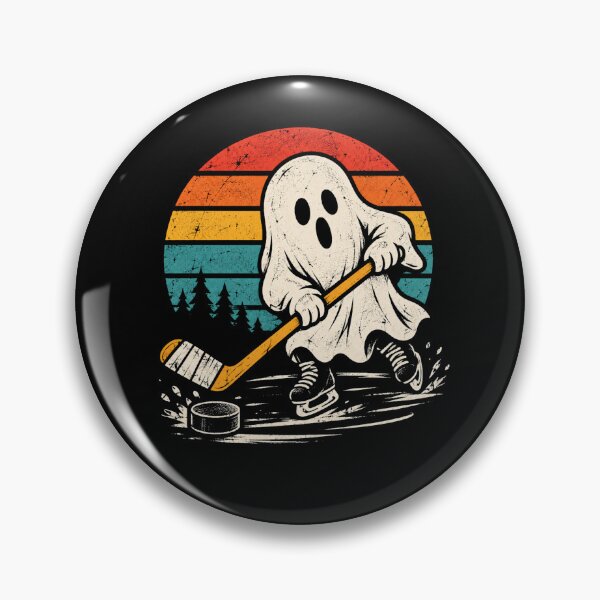 Item preview, Retro Ghost Hockey Player Vintage Ice Skate designed and sold by Moizento.