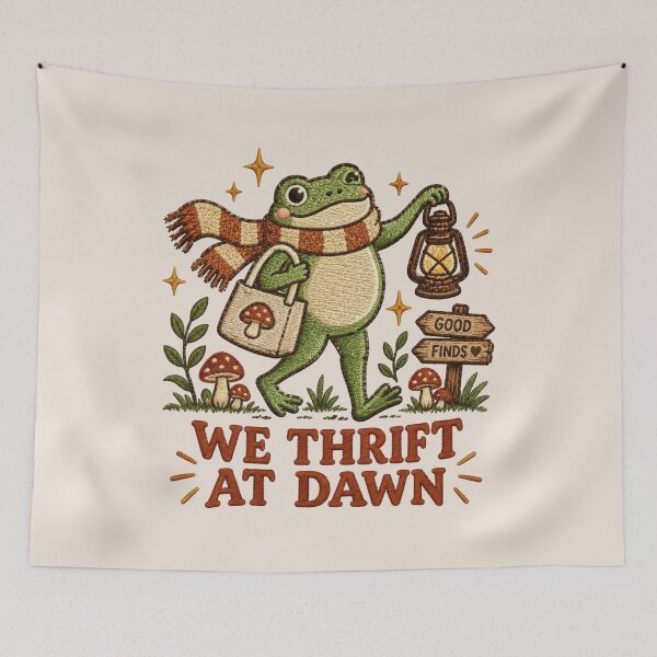 Item preview, Frog Thrifting, Funny Vintage Shopping Meme, Retro Frog Lover designed and sold by Quiajia.