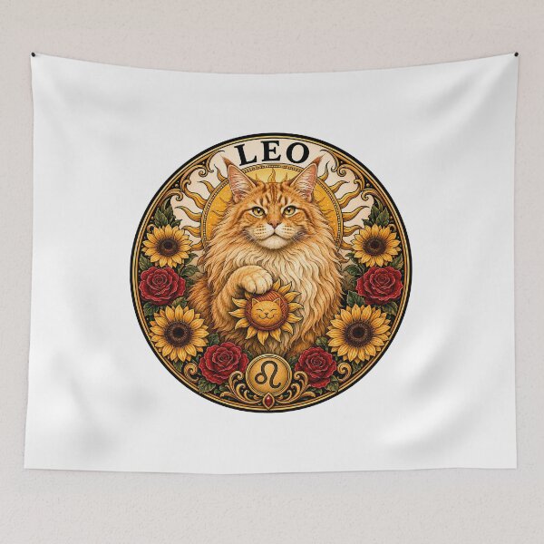 Item preview, Leo Cat Celestial Zodiac Leo Sun designed and sold by Old's Cool Cat Studio.