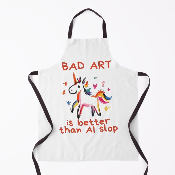 Artikelvorschau, Schlechte Kunst ist besser als KI-Schlamp Einhorn-Shirt entworfen und verkauft von Jessartsao.