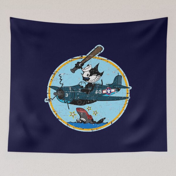 Item preview, VF-3 Grumman F4F Wildcat - Grunge Style designed and sold by pzd501.