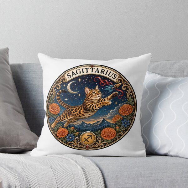 Item preview, Sagittarius Cat Celestial Zodiac Archer Archer designed and sold by Old's Cool Cat Studio.