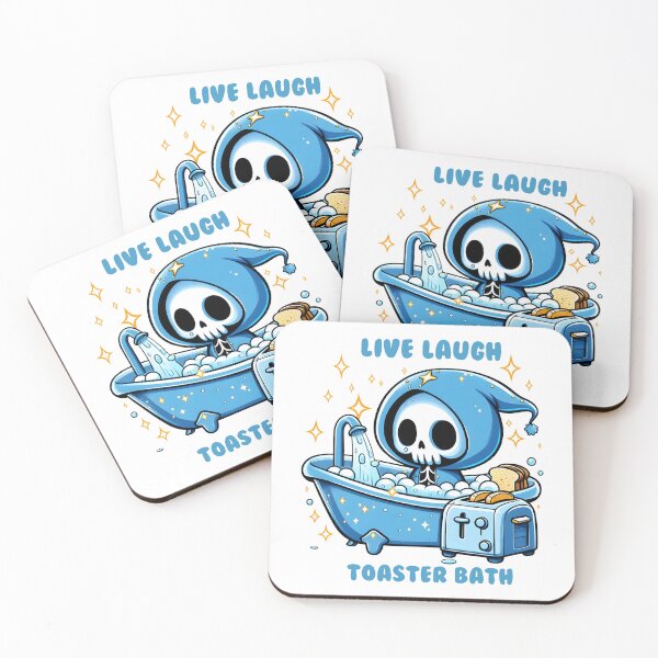 Item preview, Live Laugh Toaster Bath – Dark Humor Skeleton Art designed and sold by Zebaiche.