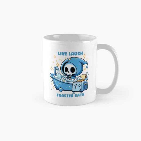 Item preview, Live Laugh Toaster Bath – Dark Humor Skeleton Art designed and sold by Zebaiche.