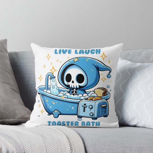 Item preview, Live Laugh Toaster Bath – Dark Humor Skeleton Art designed and sold by Zebaiche.