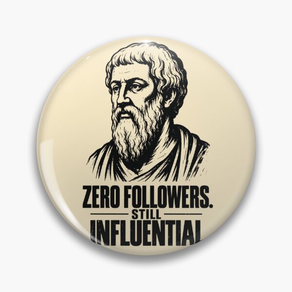 Item preview, Zero Followers. Still Influential. Vintage Greek Philosopher Art & Philosophy Humor. (Plato Meme Collection). designed and sold by SaraSumi.