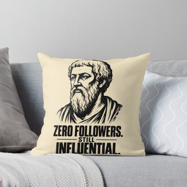 Item preview, Zero Followers. Still Influential. Vintage Greek Philosopher Art & Philosophy Humor. (Plato Meme Collection). designed and sold by SaraSumi.