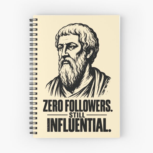 Item preview, Zero Followers. Still Influential. Vintage Greek Philosopher Art & Philosophy Humor. (Plato Meme Collection). designed and sold by SaraSumi.