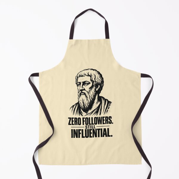 Item preview, Zero Followers. Still Influential. Vintage Greek Philosopher Art & Philosophy Humor. (Plato Meme Collection). designed and sold by SaraSumi.